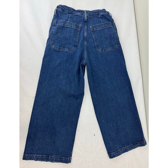 J.Crew Wide Leg Crop Jeans Medium Wash High Rise Women's Size 30 - Picture 1 of 10
